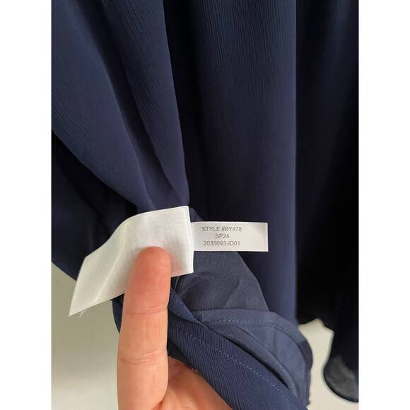 J Crew Factory | NWT | Mini dress with flounce hem | Navy | Sz 8 - Picture 13 of 13